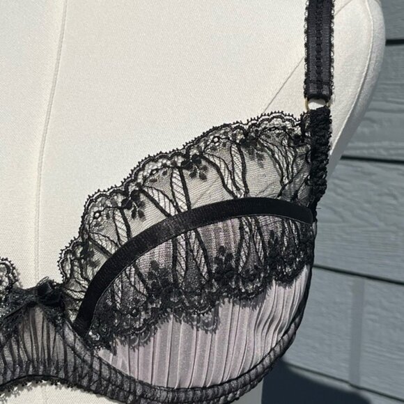Agent Provocateur SET Black and Pink Fifi BRA 36DD OUVERT BRIEF Large NWT - Picture 7 of 17